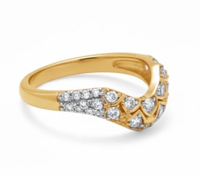 Art Deco Arch Lab Grown Diamond Ring - Image 3 Art Deco Arch Lab Grown Diamond Ring, view 3 of 4
