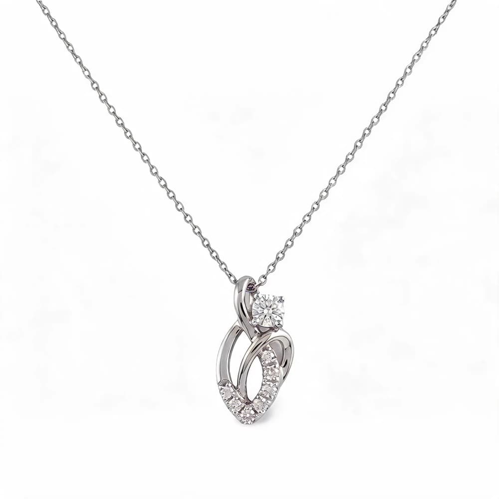 Art Deco Inspiration Lab Grown Diamond Pendant - Image 4 Art Deco Inspiration Lab Grown Diamond Pendant, view 4 of 5