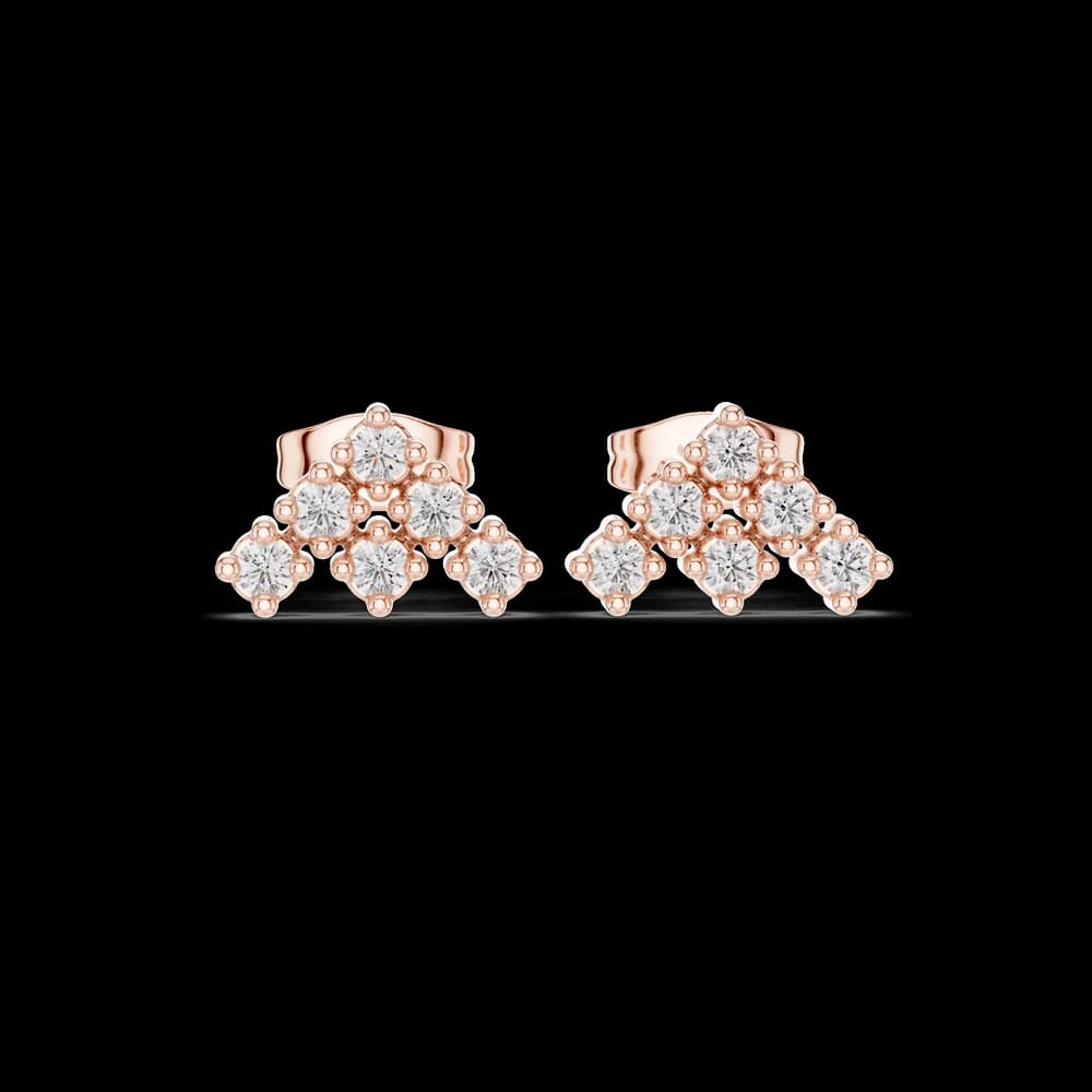 Art Deco lab grown diamond earring design - Image 1 Art Deco lab grown diamond earring design, view 1 of 6