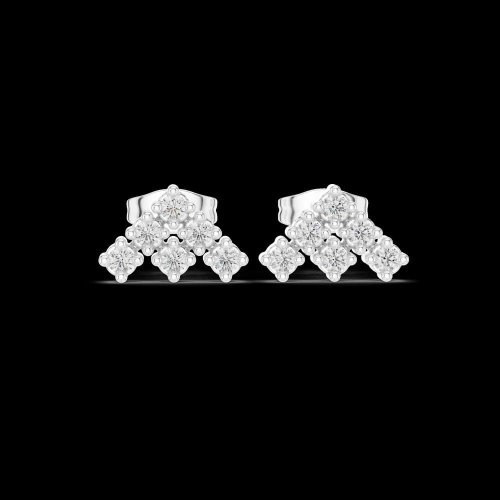 Art Deco lab grown diamond earring design - Image 2 Art Deco lab grown diamond earring design, view 2 of 6