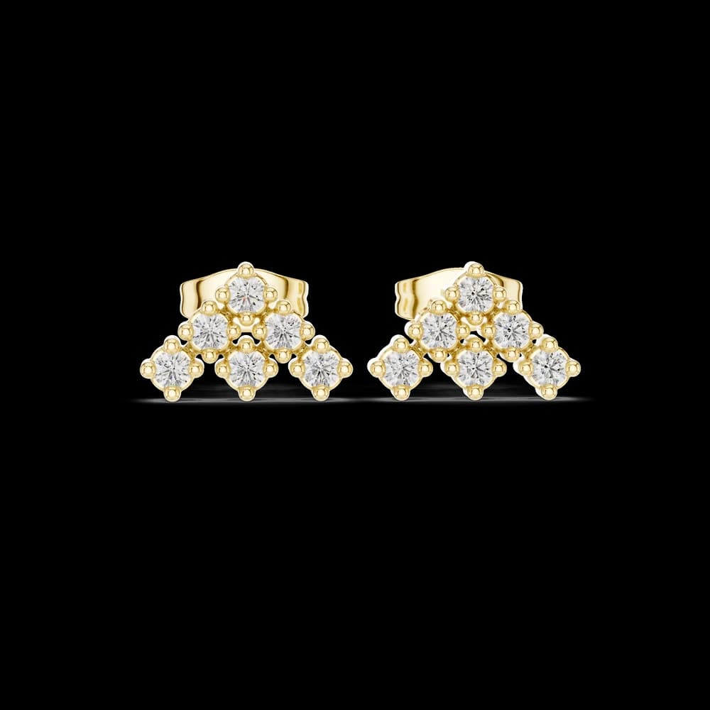 Art Deco lab grown diamond earring design - Image 3 Art Deco lab grown diamond earring design, view 3 of 6