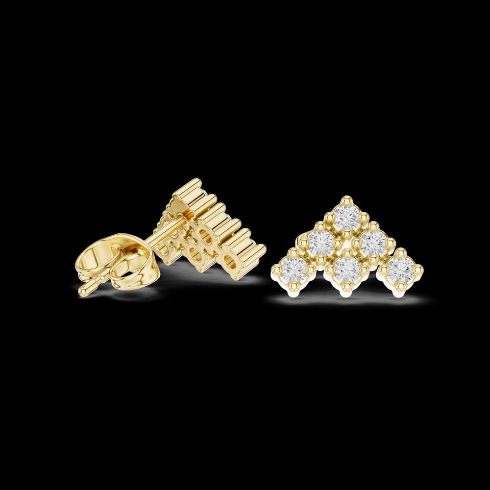 Art Deco lab grown diamond earring design - Image 4 Art Deco lab grown diamond earring design, view 4 of 6