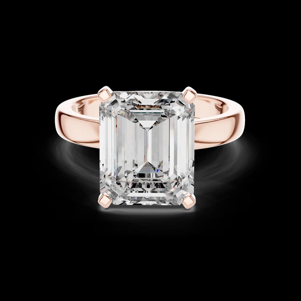 Timeless Emerald Solitaire Lab Grown Diamond Ring - Image 1 Timeless Emerald Solitaire Lab Grown Diamond Ring, view 1 of 5