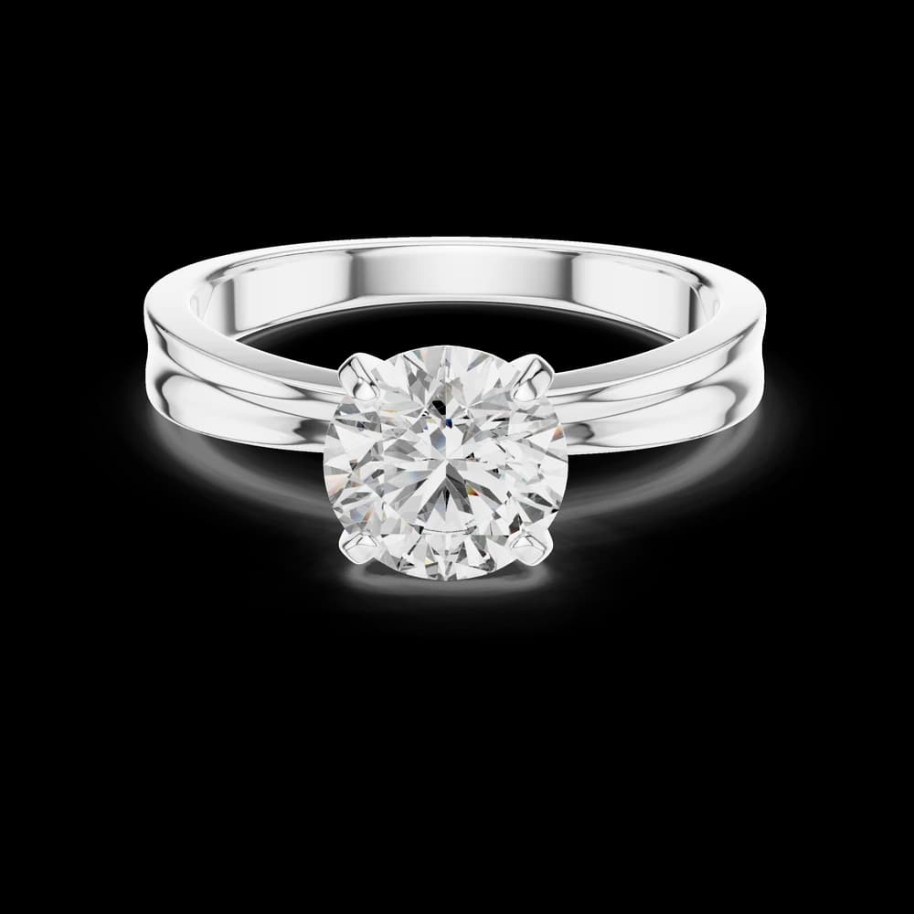 Classic Round Four Prong Lab Grown Solitaire Ring - Image 2 Classic Round Four Prong Lab Grown Solitaire Ring, view 2 of 4