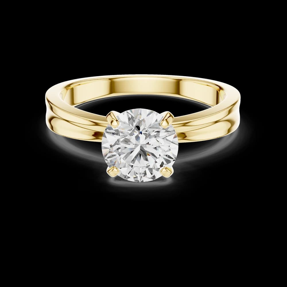 Classic Round Four Prong Lab Grown Solitaire Ring - Image 3 Classic Round Four Prong Lab Grown Solitaire Ring, view 3 of 4