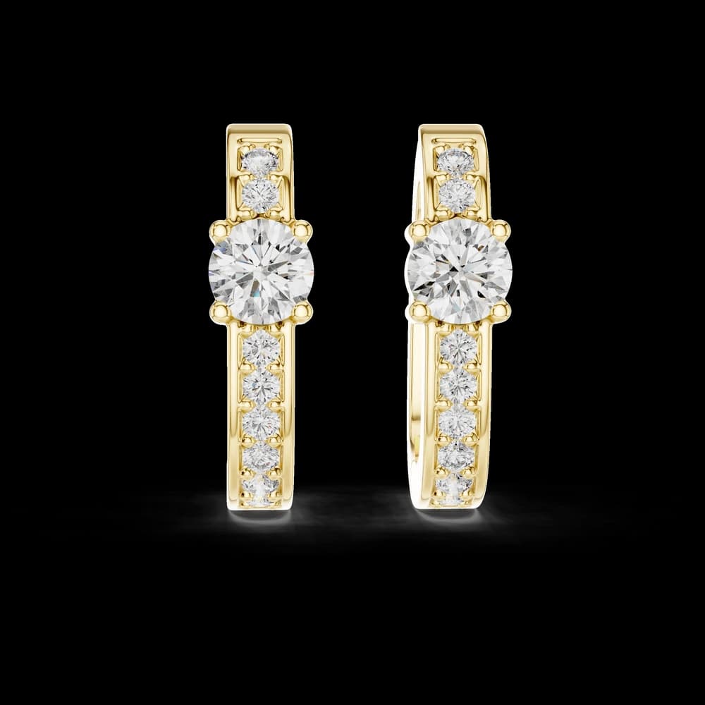 Astral Star Motif Lab Grown Diamond Earrings - Image 1 Astral Star Motif Lab Grown Diamond Earrings, view 1 of 4