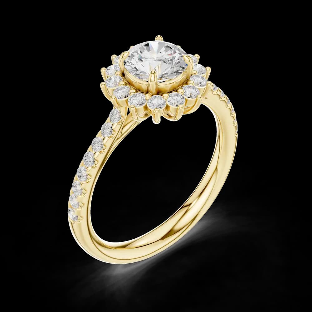 Athena Regal Shield Geometric Lab Grown Diamond Ring - Image 5 Athena Regal Shield Geometric Lab Grown Diamond Ring, view 5 of 6