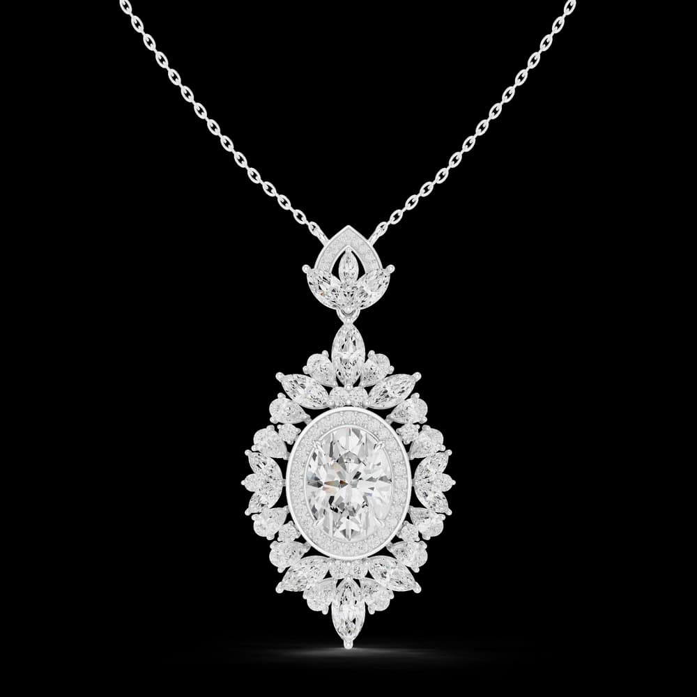 Aura Gleam Lab Grown Diamond Pendant Necklace - Image 2 Aura Gleam Lab Grown Diamond Pendant Necklace, view 2 of 6