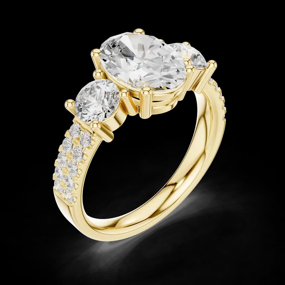 Aura Oval Shape Lab Grown Diamond Ring - Image 5 Aura Oval Shape Lab Grown Diamond Ring, view 5 of 6