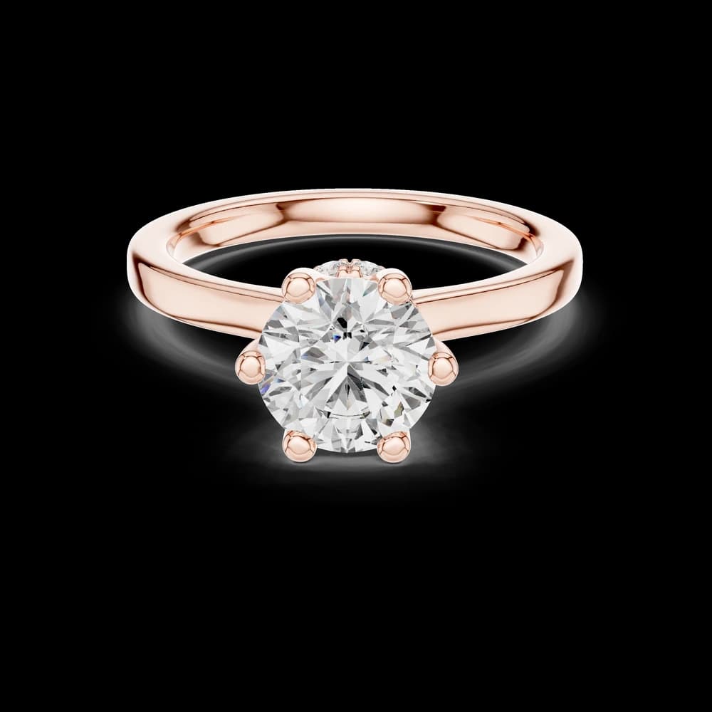 Aurora Gleam Lab Grown Diamond Round Ring - Image 1 Aurora Gleam Lab Grown Diamond Round Ring, view 1 of 6