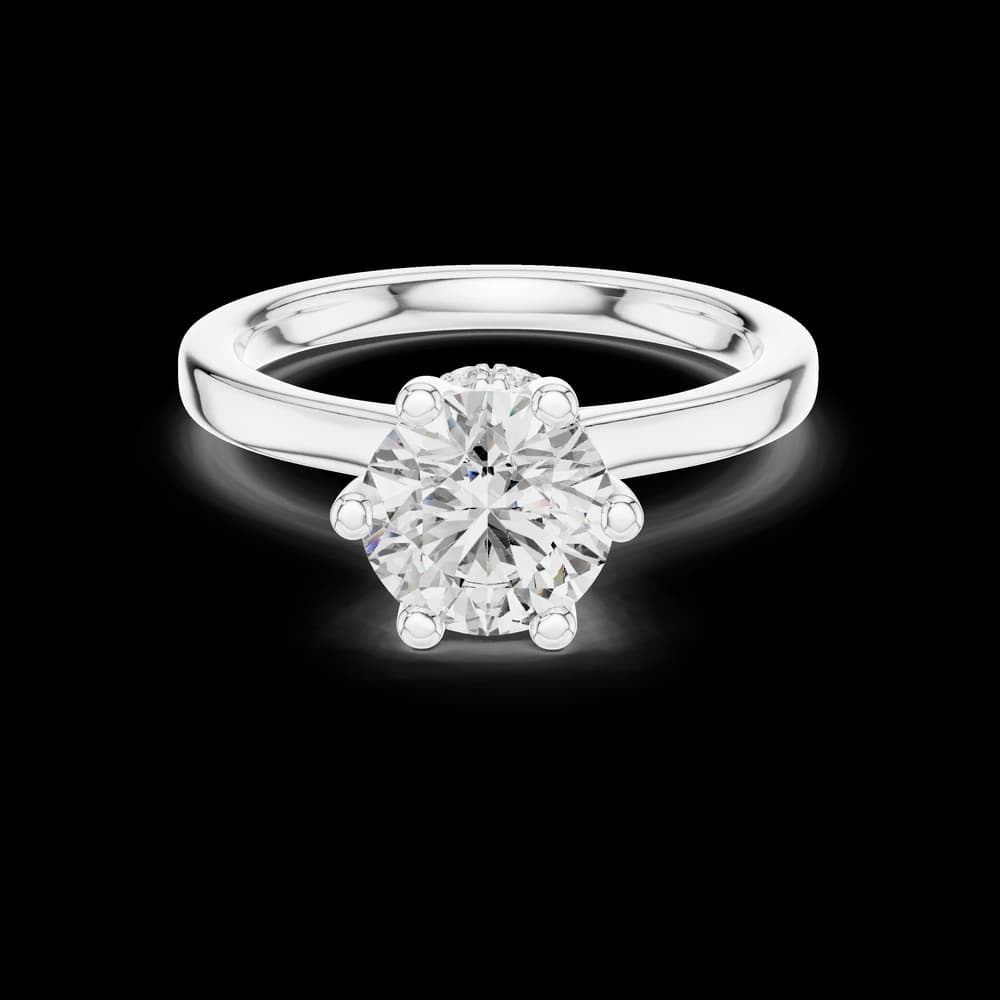 Aurora Gleam Lab Grown Diamond Round Ring - Image 2 Aurora Gleam Lab Grown Diamond Round Ring, view 2 of 6