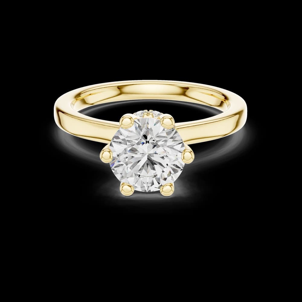 Aurora Gleam Lab Grown Diamond Round Ring - Image 3 Aurora Gleam Lab Grown Diamond Round Ring, view 3 of 6