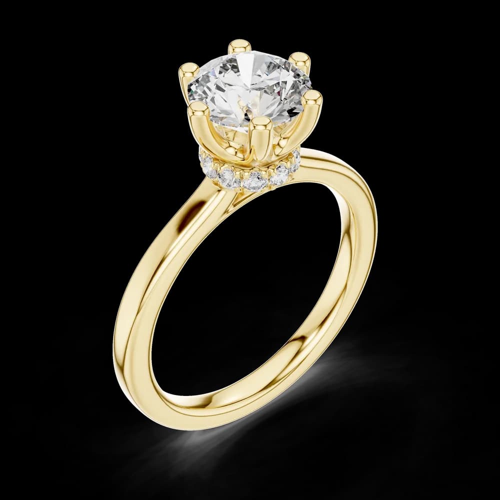 Aurora Gleam Lab Grown Diamond Round Ring - Image 5 Aurora Gleam Lab Grown Diamond Round Ring, view 5 of 6
