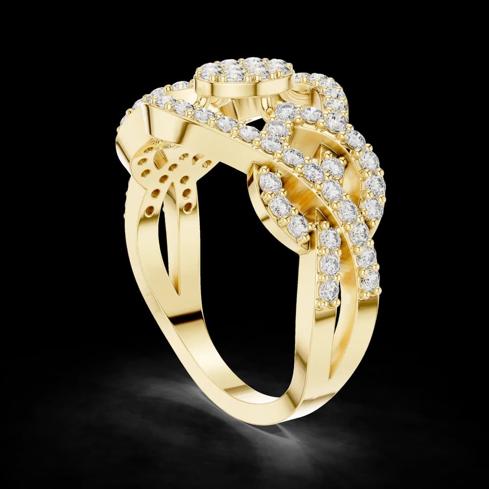 Round Twist Cluster Lab Grown Diamond Ring - Image 4 Round Twist Cluster Lab Grown Diamond Ring, view 4 of 6