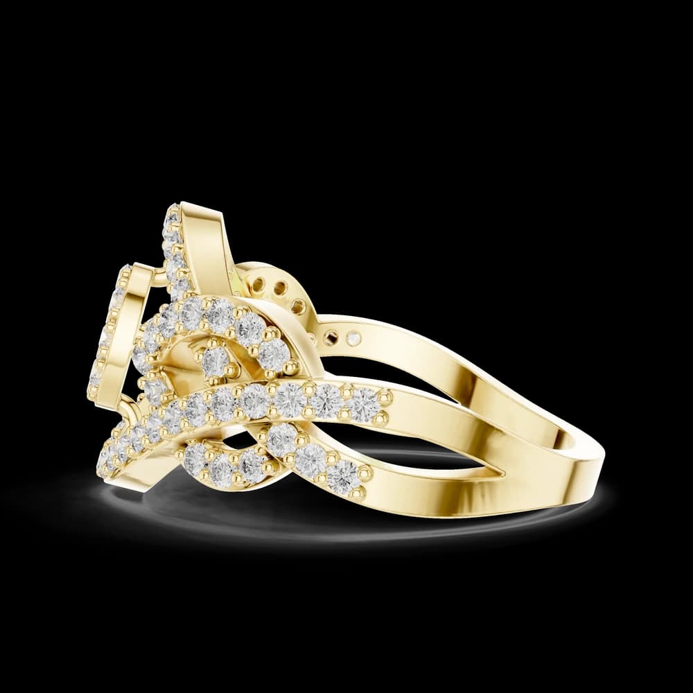Round Twist Cluster Lab Grown Diamond Ring - Image 6 Round Twist Cluster Lab Grown Diamond Ring, view 6 of 6