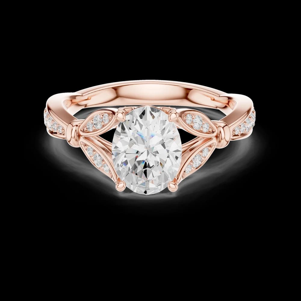 Oval Lab Grown Diamond Ring - Image 1 Oval Lab Grown Diamond Ring, view 1 of 6