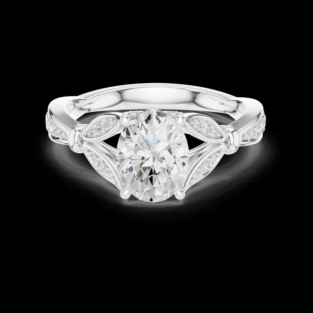Oval Lab Grown Diamond Ring - Image 2 Oval Lab Grown Diamond Ring, view 2 of 6