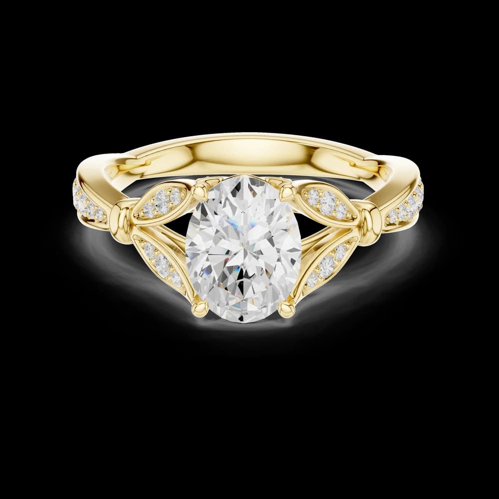 Oval Lab Grown Diamond Ring - Image 3 Oval Lab Grown Diamond Ring, view 3 of 6