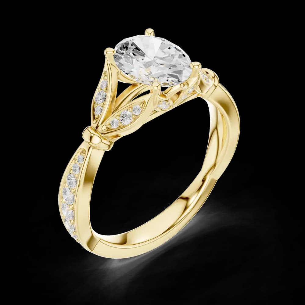 Oval Lab Grown Diamond Ring - Image 5 Oval Lab Grown Diamond Ring, view 5 of 6