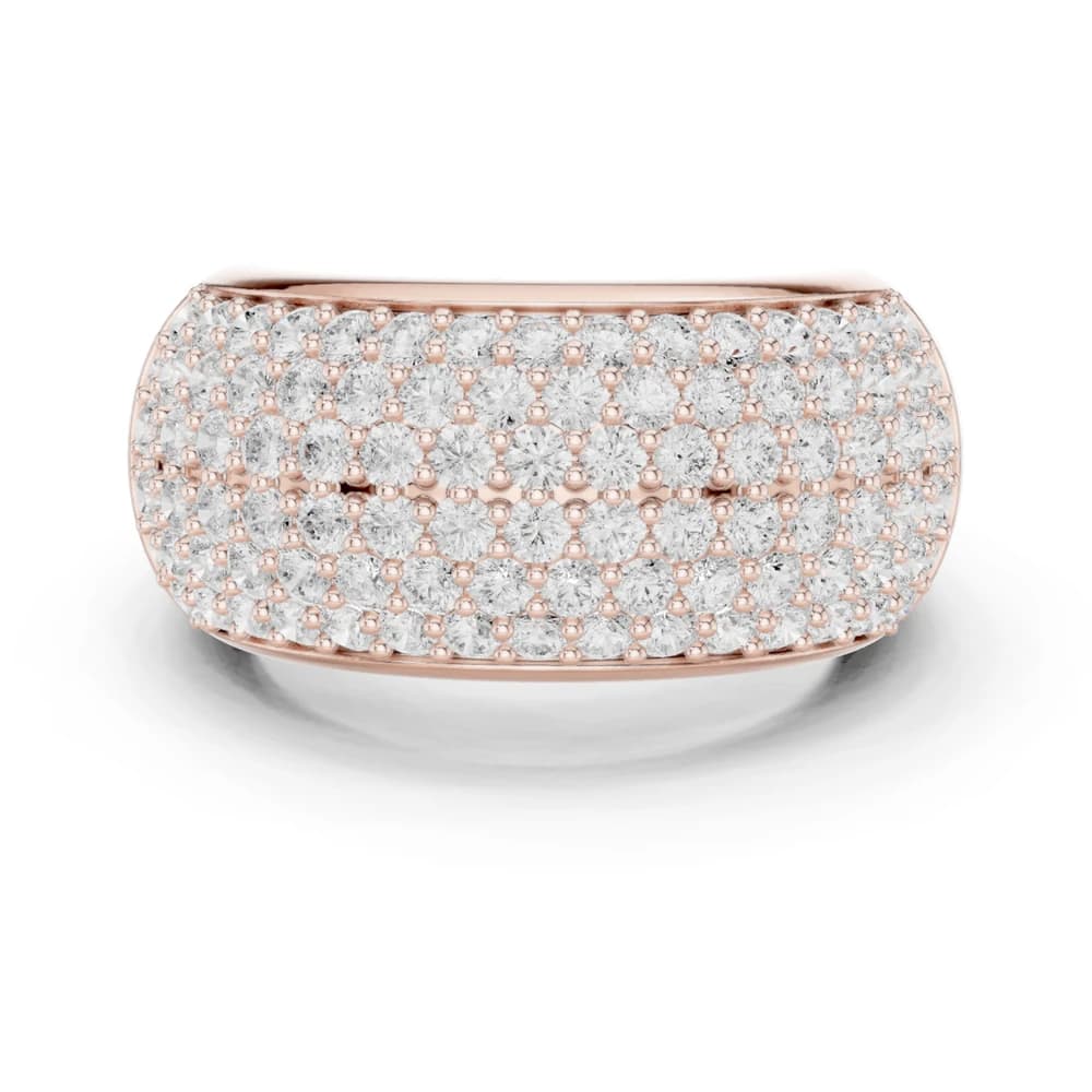 Autumn Leaf Lab Grown Diamond Bezel Round Ring - Image 1 Autumn Leaf Lab Grown Diamond Bezel Round Ring, view 1 of 9