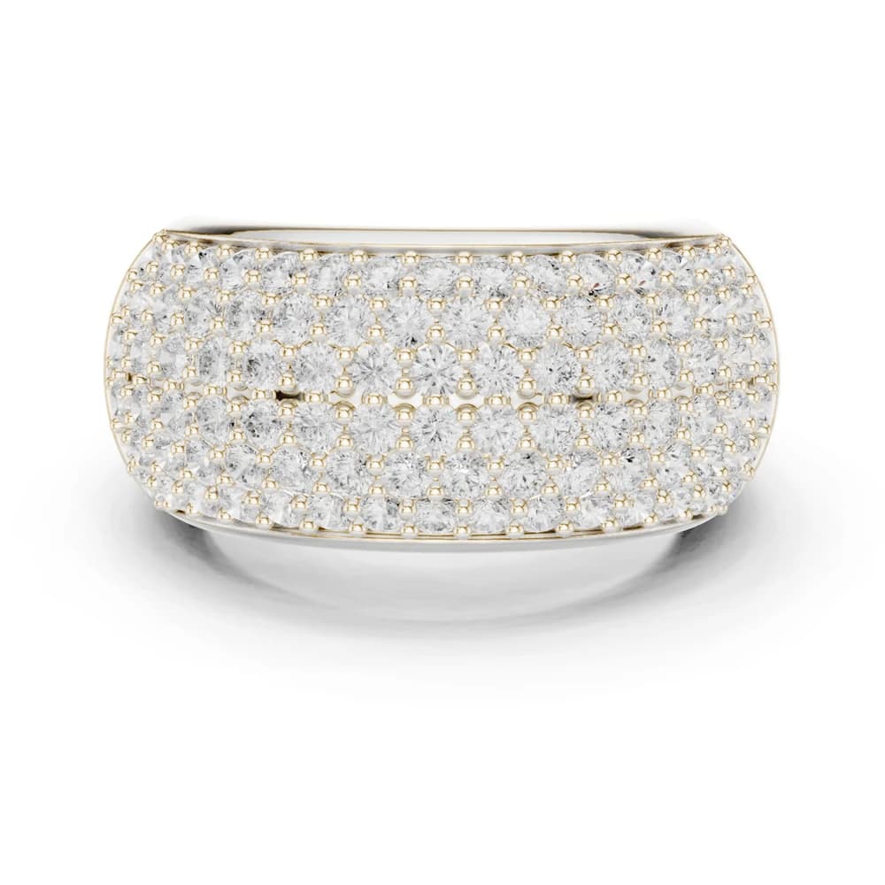 Autumn Leaf Lab Grown Diamond Bezel Round Ring - Image 2 Autumn Leaf Lab Grown Diamond Bezel Round Ring, view 2 of 9