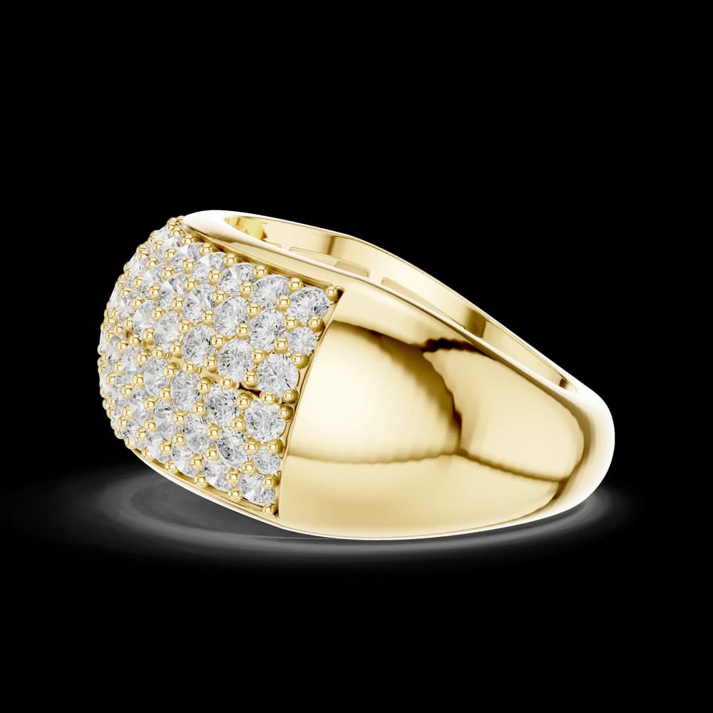 Autumn Leaf Lab Grown Diamond Bezel Round Ring - Image 9 Autumn Leaf Lab Grown Diamond Bezel Round Ring, view 9 of 9