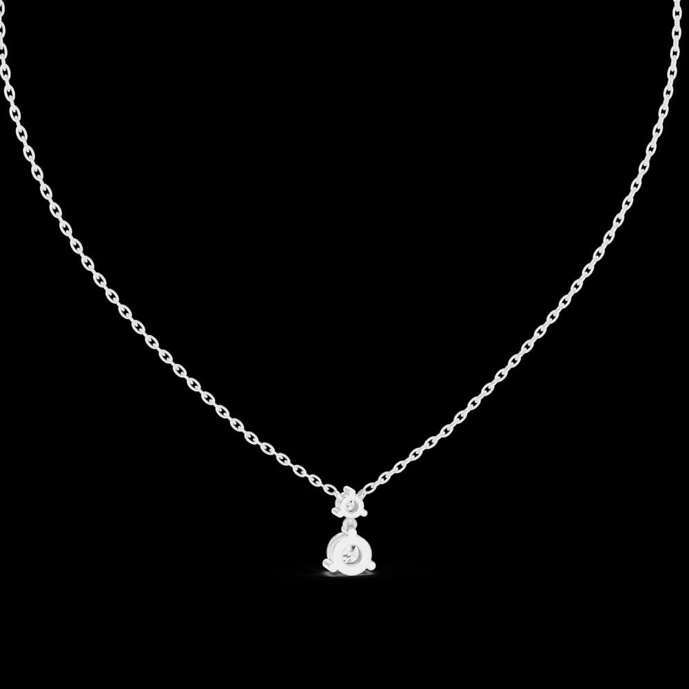 Autumn Leaf lab grown diamond pendant - Image 2 Autumn Leaf lab grown diamond pendant, view 2 of 6