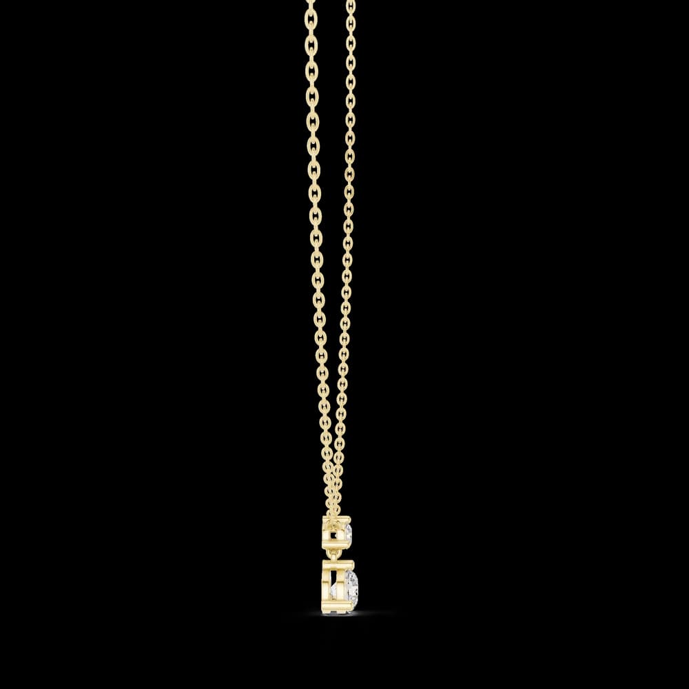 Autumn Leaf lab grown diamond pendant - Image 6 Autumn Leaf lab grown diamond pendant, view 6 of 6