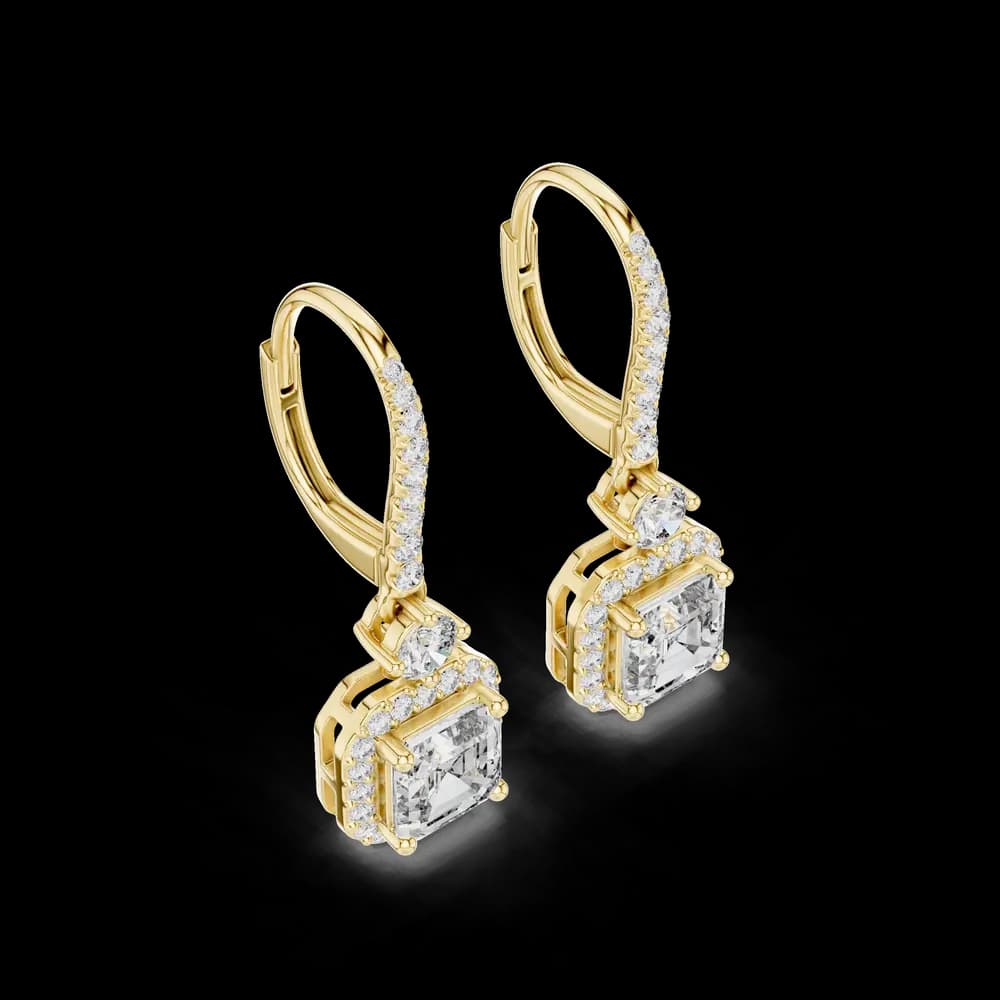 Autumn Wind lab grown diamond earring design - Image 5 Autumn Wind lab grown diamond earring design, view 5 of 6
