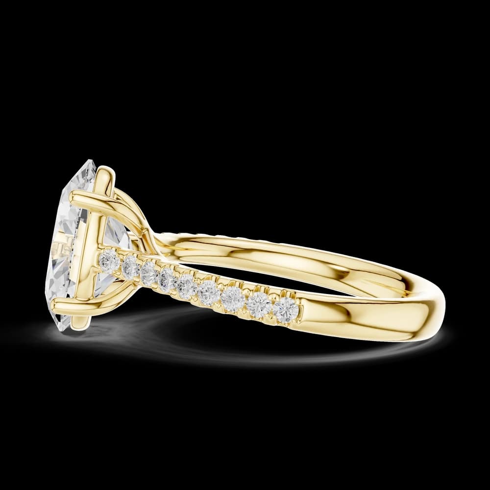 Oval Pave Accent Lab Grown Ring - Image 8 Oval Pave Accent Lab Grown Ring, view 8 of 12