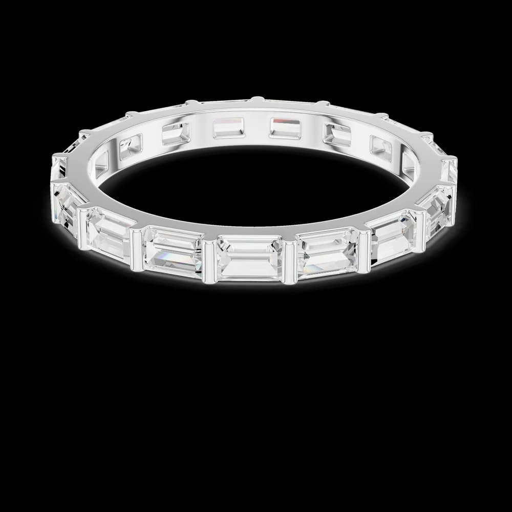 Baguette Diamond Eternity Lab Grown Diamond Ring - Image 2 Baguette Diamond Eternity Lab Grown Diamond Ring, view 2 of 6