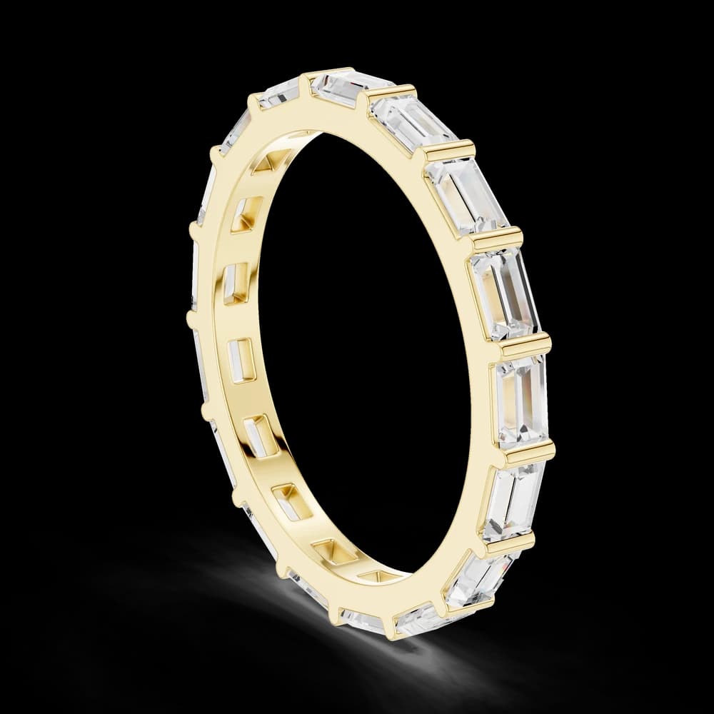 Baguette Diamond Eternity Lab Grown Diamond Ring - Image 5 Baguette Diamond Eternity Lab Grown Diamond Ring, view 5 of 6