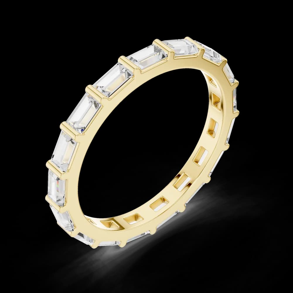 Baguette Diamond Eternity Lab Grown Diamond Ring - Image 6 Baguette Diamond Eternity Lab Grown Diamond Ring, view 6 of 6