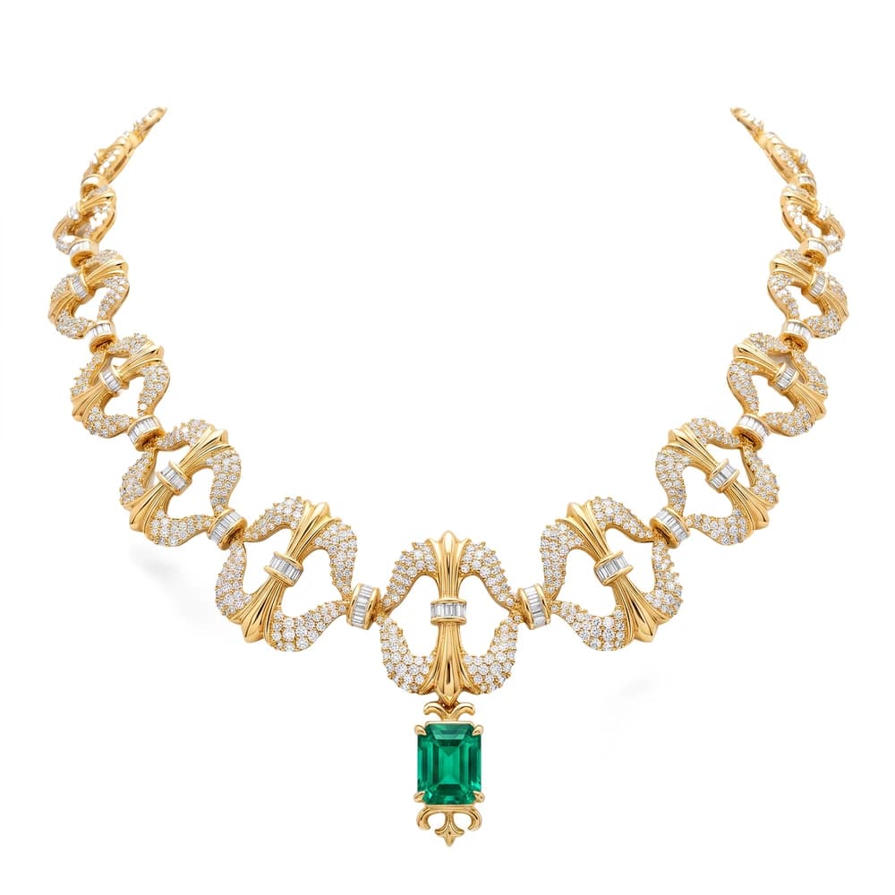 The Imperial Azure Arch Diamond Necklace - Image 2 The Imperial Azure Arch Diamond Necklace, view 2 of 3