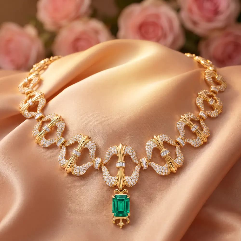 The Imperial Azure Arch Diamond Necklace - Image 3 The Imperial Azure Arch Diamond Necklace, view 3 of 3