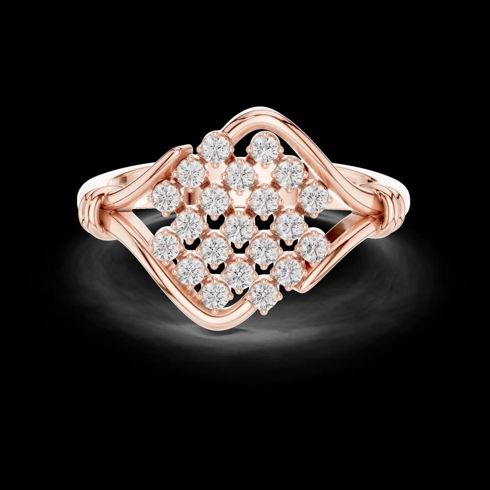 Rhombus Cluster Bypass Lab Grown Diamond Ring - Image 1 Rhombus Cluster Bypass Lab Grown Diamond Ring, view 1 of 6