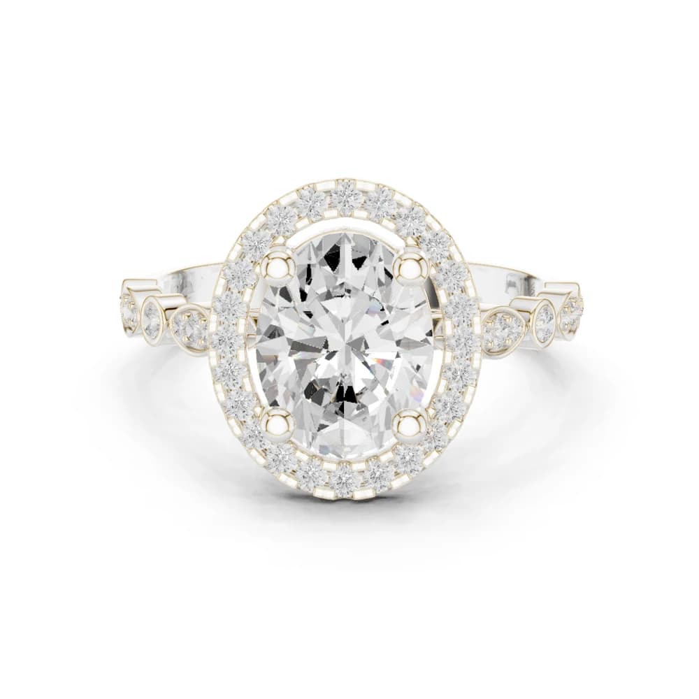 Barley Field Lab Grown Oval Diamond Ring - Image 2 Barley Field Lab Grown Oval Diamond Ring, view 2 of 9