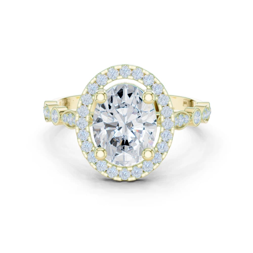 Barley Field Lab Grown Oval Diamond Ring - Image 3 Barley Field Lab Grown Oval Diamond Ring, view 3 of 9