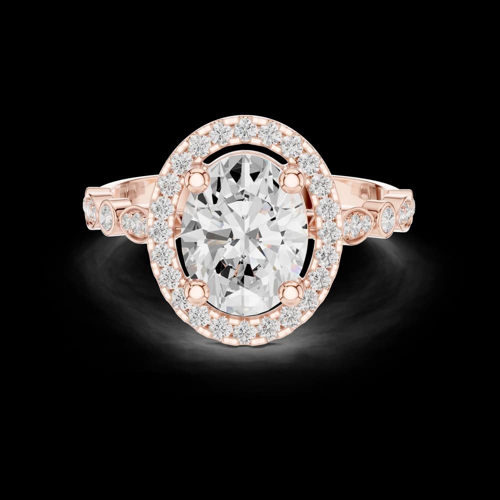 Barley Field Lab Grown Oval Diamond Ring - Image 4 Barley Field Lab Grown Oval Diamond Ring, view 4 of 9
