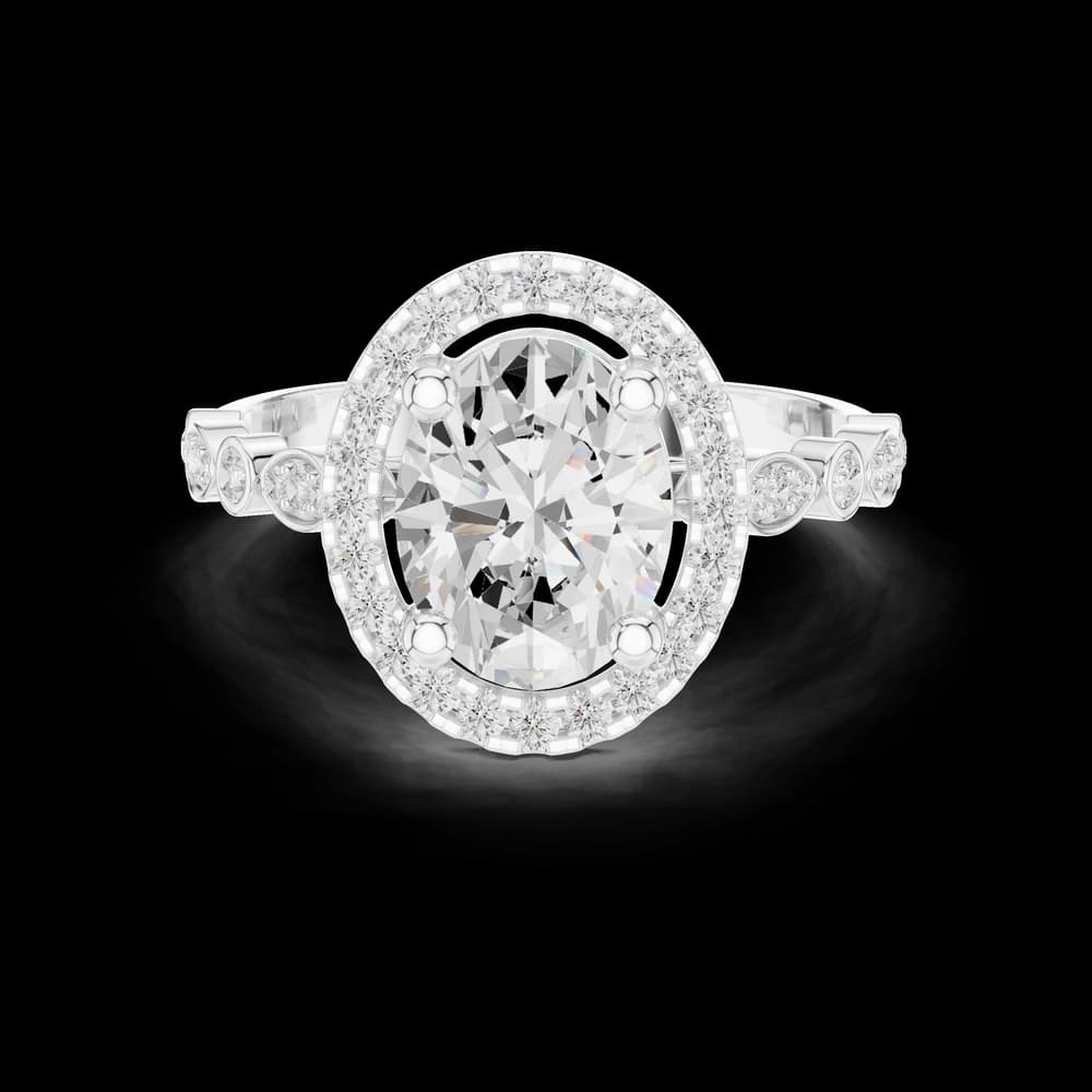 Barley Field Lab Grown Oval Diamond Ring - Image 5 Barley Field Lab Grown Oval Diamond Ring, view 5 of 9