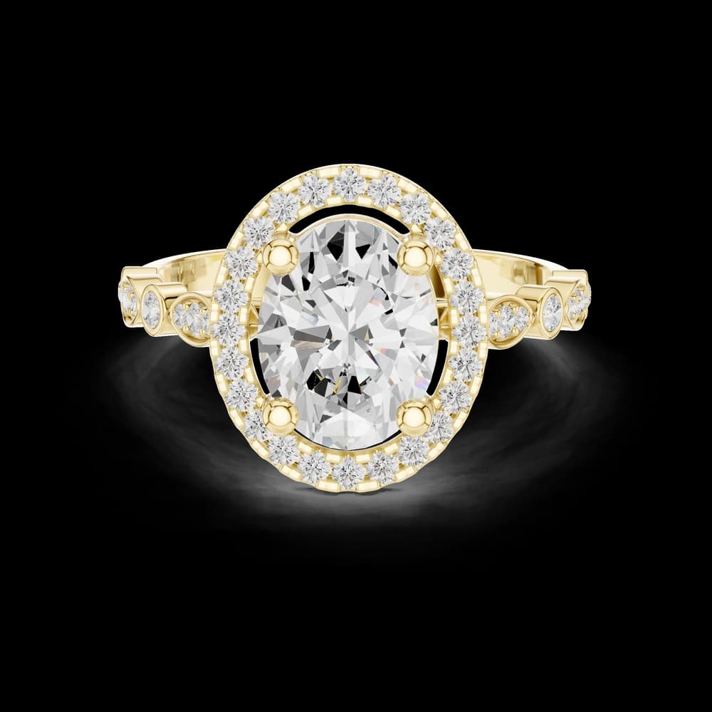Barley Field Lab Grown Oval Diamond Ring - Image 6 Barley Field Lab Grown Oval Diamond Ring, view 6 of 9
