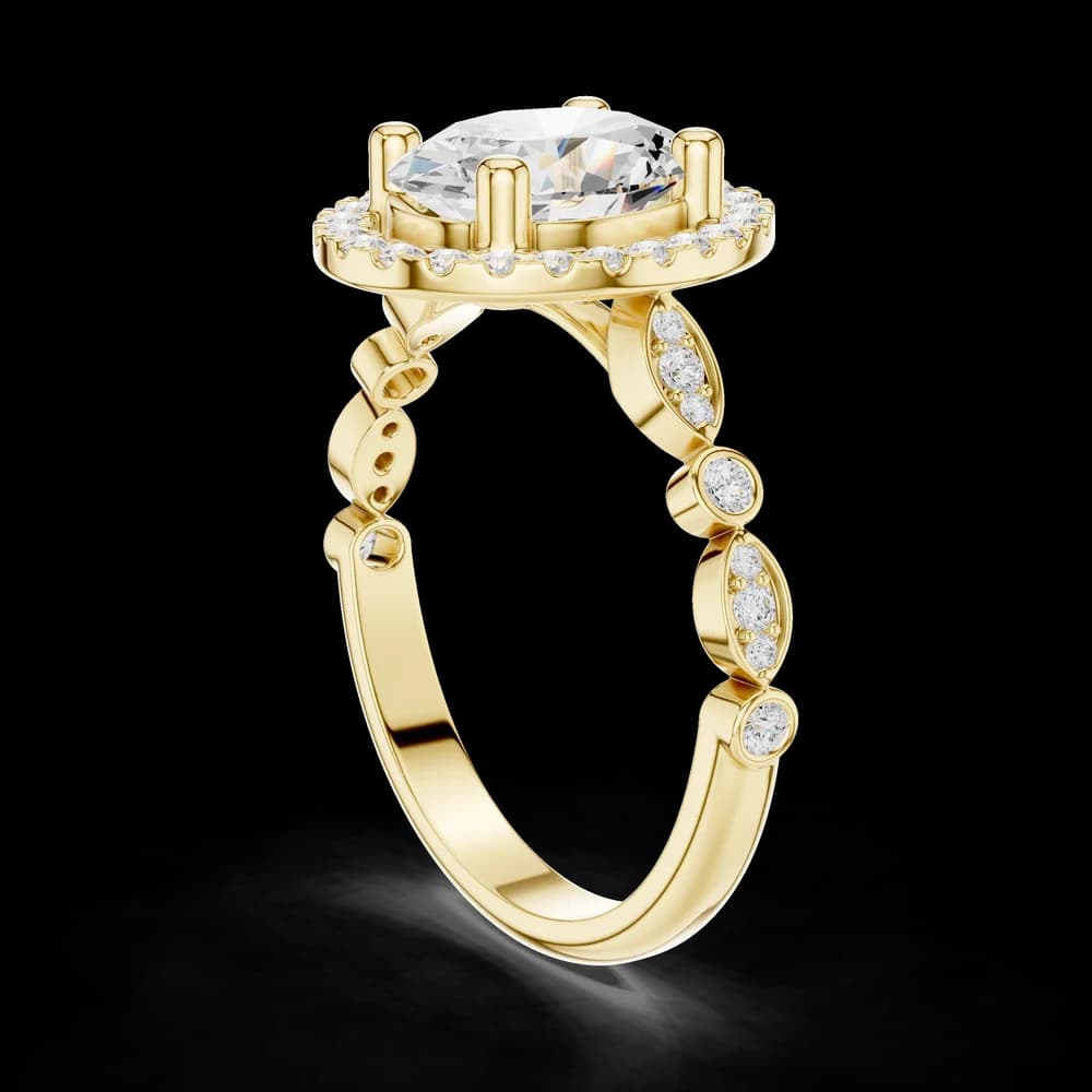 Barley Field Lab Grown Oval Diamond Ring - Image 7 Barley Field Lab Grown Oval Diamond Ring, view 7 of 9