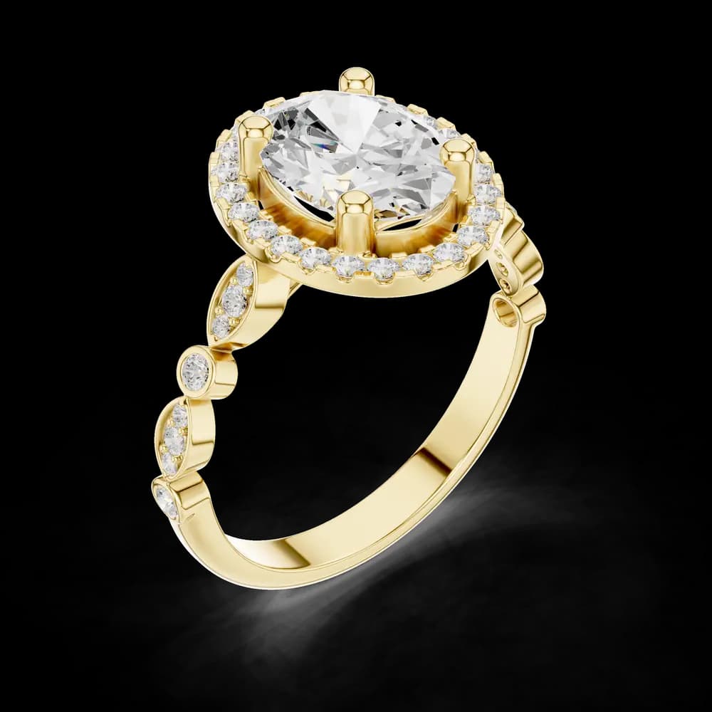 Barley Field Lab Grown Oval Diamond Ring - Image 8 Barley Field Lab Grown Oval Diamond Ring, view 8 of 9
