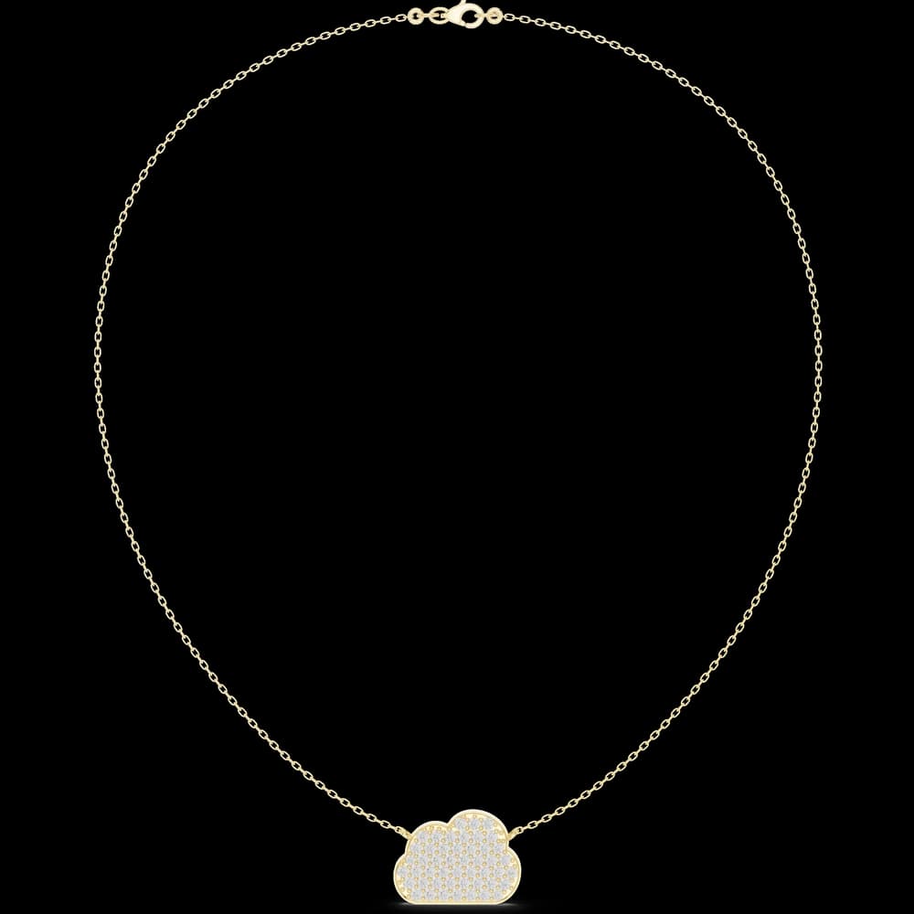 Baroque Classic-Cut Diamond Lab Grown Necklace - Image 3 Baroque Classic-Cut Diamond Lab Grown Necklace, view 3 of 6