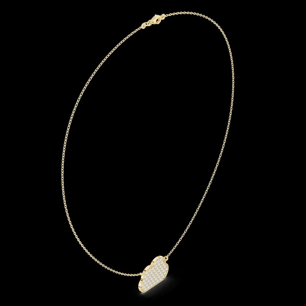 Baroque Classic-Cut Diamond Lab Grown Necklace - Image 4 Baroque Classic-Cut Diamond Lab Grown Necklace, view 4 of 6