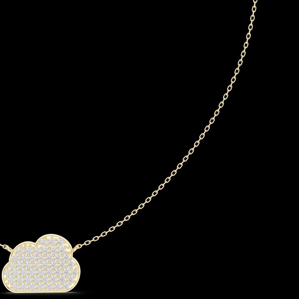 Baroque Classic-Cut Diamond Lab Grown Necklace - Image 6 Baroque Classic-Cut Diamond Lab Grown Necklace, view 6 of 6