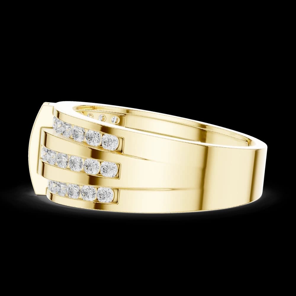 Grid Pattern Multi-Row Lab Grown Diamond Band - Image 6 Grid Pattern Multi-Row Lab Grown Diamond Band, view 6 of 6
