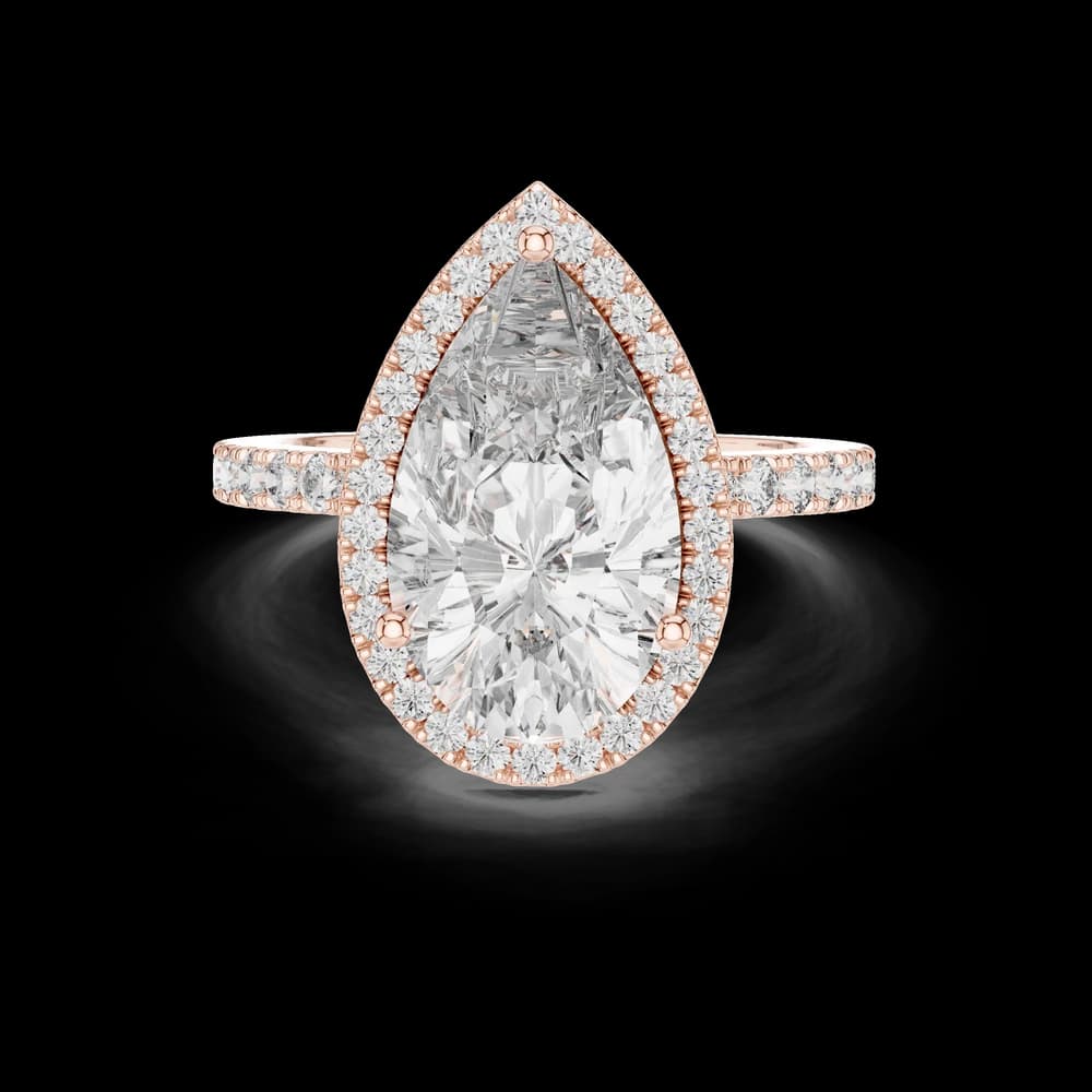 Beautiful Polished Pear Shape Lab Grown Diamond Ring - Image 1 Beautiful Polished Pear Shape Lab Grown Diamond Ring, view 1 of 5