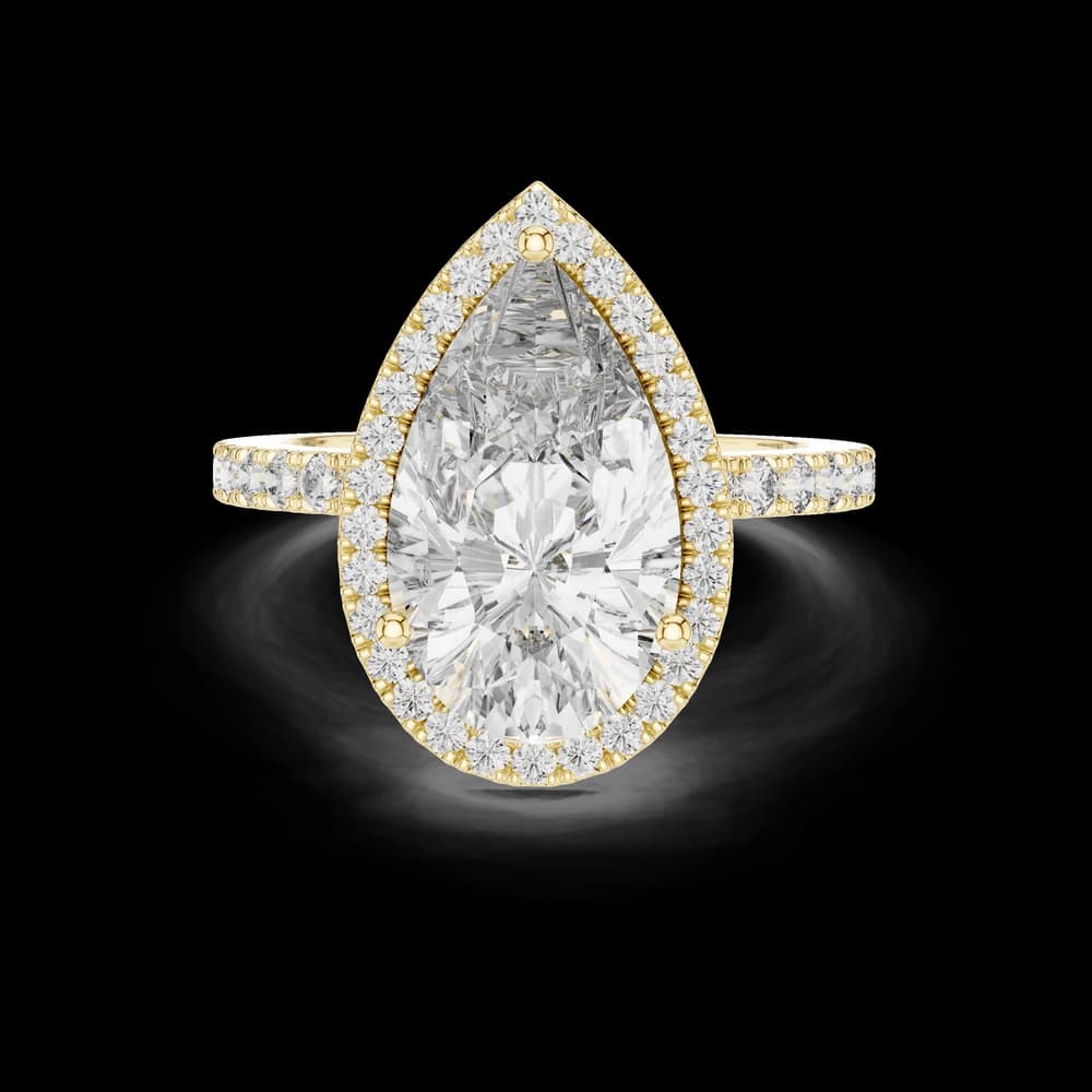 Beautiful Polished Pear Shape Lab Grown Diamond Ring - Image 3 Beautiful Polished Pear Shape Lab Grown Diamond Ring, view 3 of 5