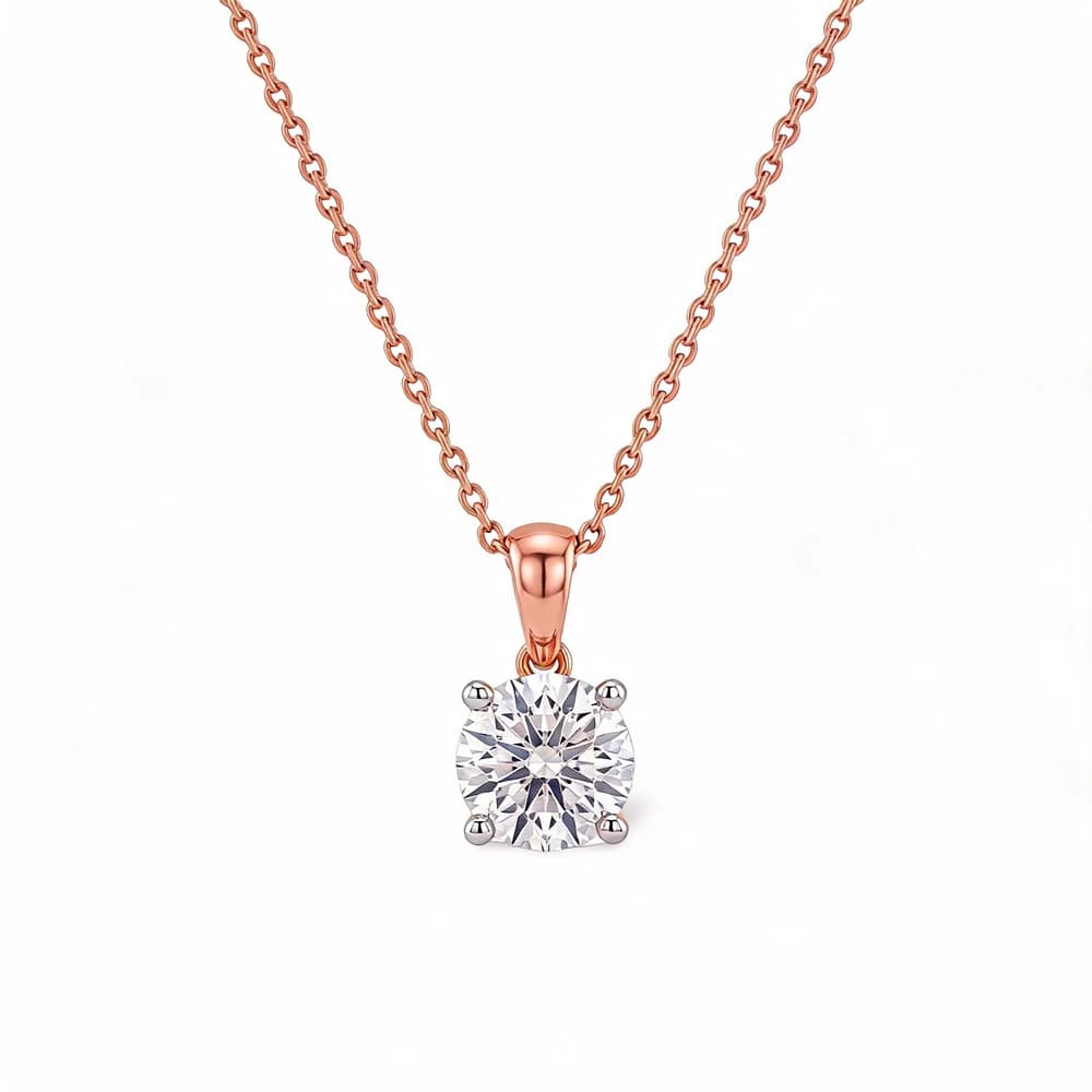 Beautiful Round Brilliant Lab Grown Diamond Pendant - Image 3 Beautiful Round Brilliant Lab Grown Diamond Pendant, view 3 of 5